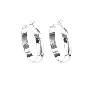 SILVER HOOP EARRINGS ( 8092 RH )