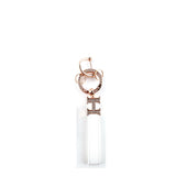 GOLD WHITE LEATHER KEYCHAIN ( 98 WH )