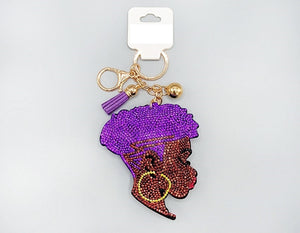 LAVENDER WOMAN KEYCHAIN BLUE ( 1624 LAV )