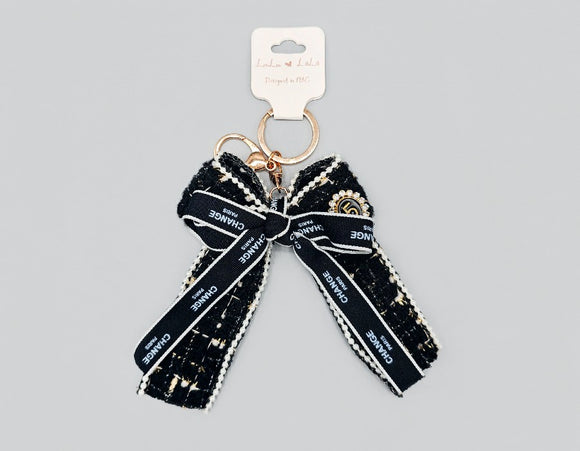 BLACK BOW KEYCHAIN ( 1725 BK )