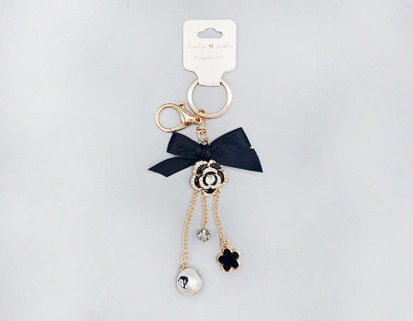 FLOWER TASSEL KEYCHAIN ( 1729 BK )
