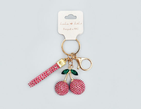 RED STONE CHERRY KEYCHAIN ( 1732 RD )
