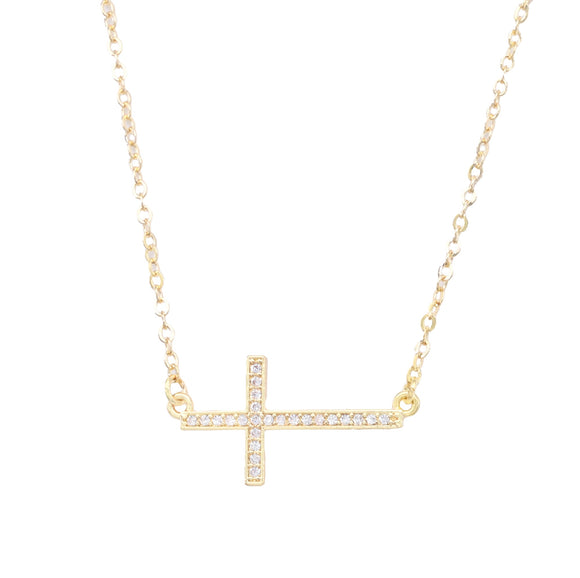 CROSS CZ STAINLESS STEEL NECKLACE ( 3150 G )