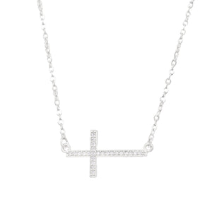 CROSS CZ STAINLESS STEEL NECKLACE ( 3150 S )