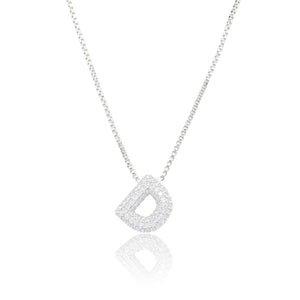 MICRO PAVE CZ INITIAL NECKLACE ( 3186 DS )