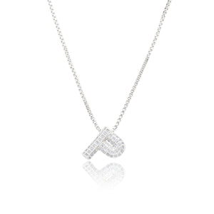 MICRO PAVE CZ INITIAL NECKLACE ( 3186 PS )