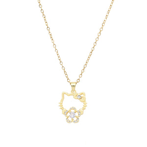 STAINLESS STEEL NECKLACE CAT ( 3211 G )