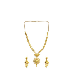 GOLD NECKLACE SET DANGLING ( 1593 )