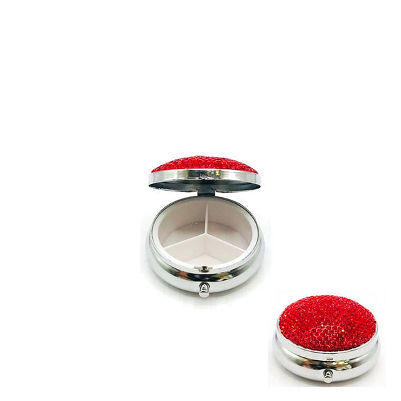 RED RHINESTONE PILL BOX ( MPC1 RD )