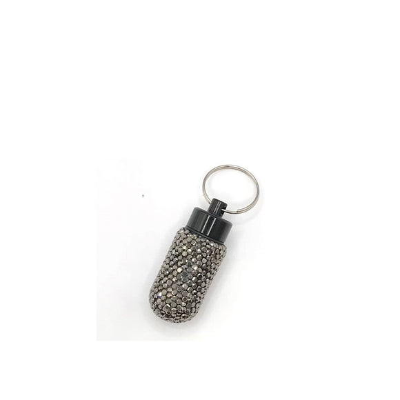 HEMATITE PILL CASE KEY CHAIN ( MPC2 HM )