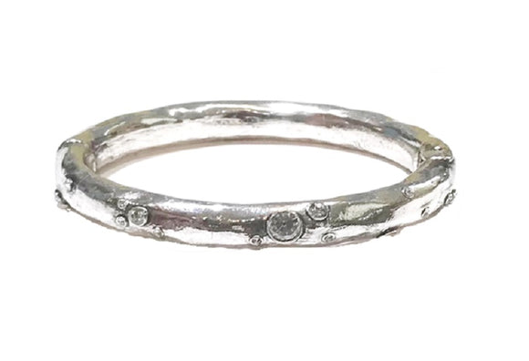 ANTIQUE BANGLE CLEAR STONES ( 204 ASVCR )