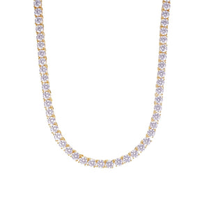 20" Gold Necklace Clear CZ Cubic Zirconia Stones ( 3126 20 GD )