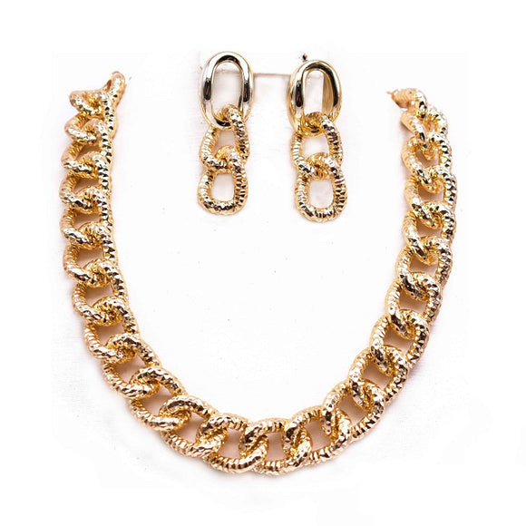 GOLD CHAIN NECKLACE SET ( 12630 G )