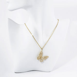 GOLD DIPPED BUTTERFLY NECKLACE ( 6009 GCR )
