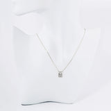 WHITE GOLD DIPPED CZ NECKLACE ( 6010 RCR )