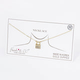 GOLD DIPPED CZ NECKLACE ( 6010 GCR )