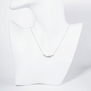 WHITE GOLD DIPPED NECKLACE ( 6080 R )