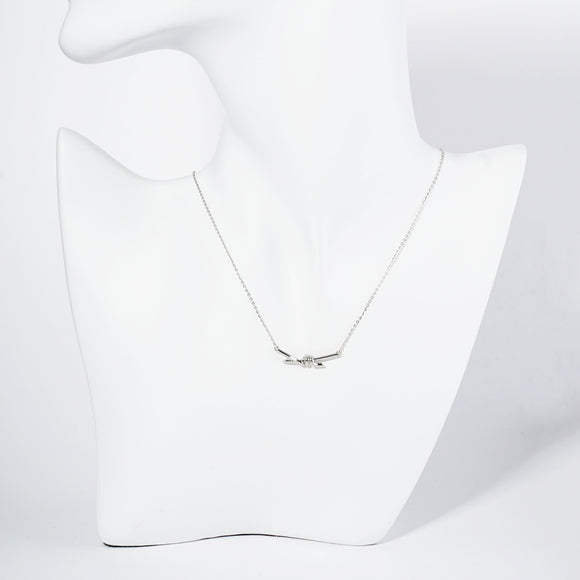 WHITE GOLD DIPPED NECKLACE ( 6080 R )