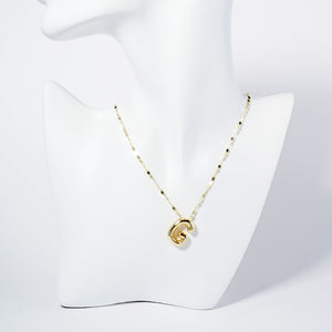 GOLD DIPPED G LETTER INITIAL NECKLACE ( 6114 GG )