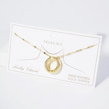 GOLD DIPPED O LETTER INITIAL NECKLACE ( 6114 GO )