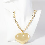 GOLD DIPPED HEART NECKLACE ( 6286 G )
