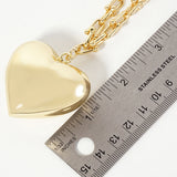 GOLD DIPPED HEART NECKLACE ( 6287 G )