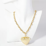 GOLD DIPPED HEART NECKLACE ( 6287 G )