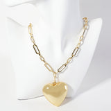 GOLD DIPPED HEART NECKLACE ( 6289 G )