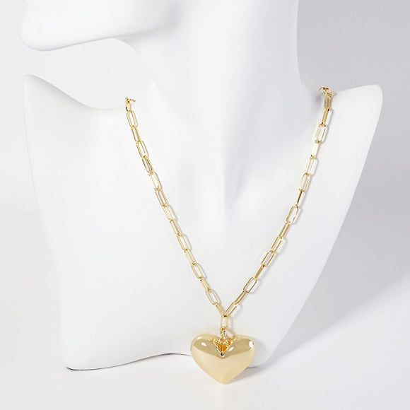 GOLD DIPPED HEART NECKLACE ( 6290 G )