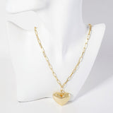 GOLD DIPPED HEART NECKLACE ( 6290 G )
