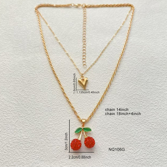 GOLD CHERRY NECKLACE ( 106 G )