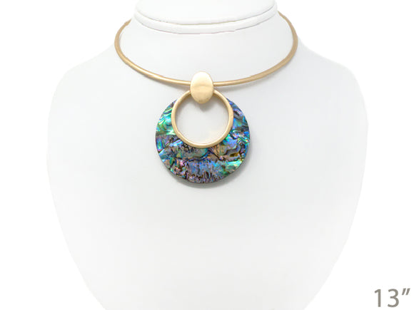GOLD NECKLACE MOTHER OF PEARL ( 2062 WGABA )