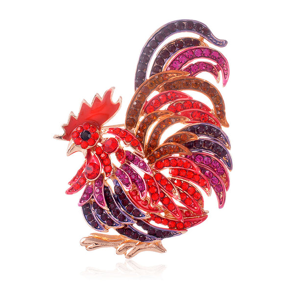 Gold Rooster Brooch ( 1508 GDM )