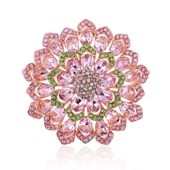 LARGE CRYSTAL FLOWER PIN ( 1528 PNG )