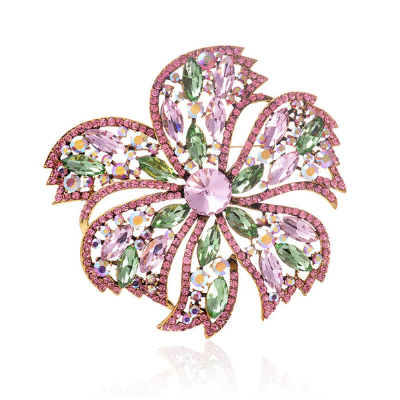 LARGE CRYSTAL FLOWER BROOCH ( 1536 PNG )