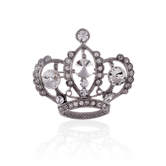 SILVER CROWN BROOCH ( 1541 SCL )