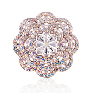 Large Crystal Flower Pin ( 1575 GAB )
