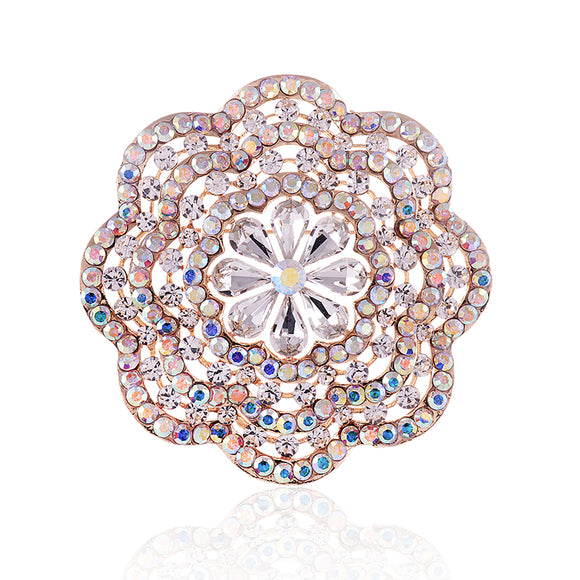 Large Crystal Flower Pin ( 1575 GAB )