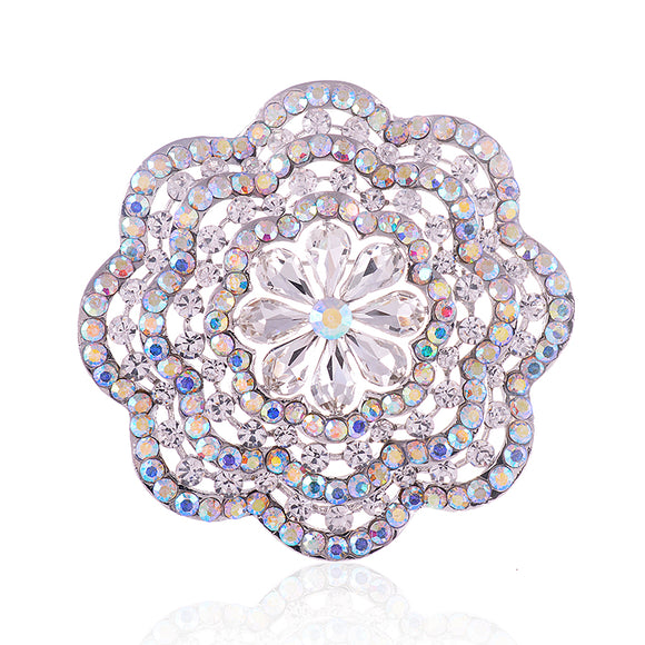 Large Crystal Flower Pin ( 1575 SAB )