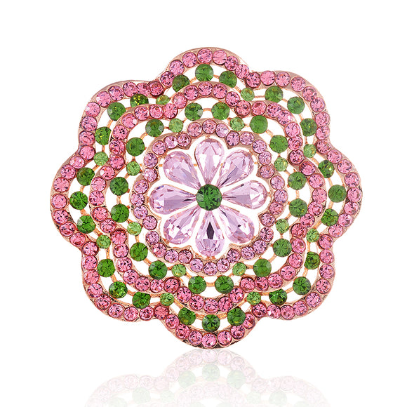 Large Crystal Flower Pin ( 1575 PNG )