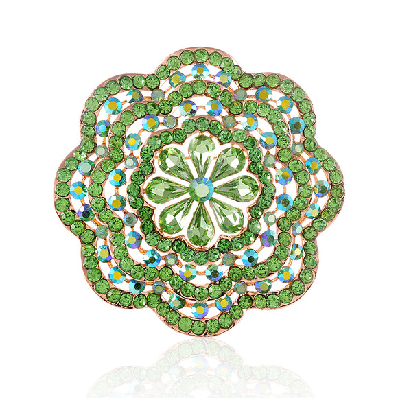 Large Crystal Flower Pin ( 1575 PERI )