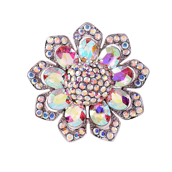FLOWER BROOCH SILVER AB ( 1582 SAB )
