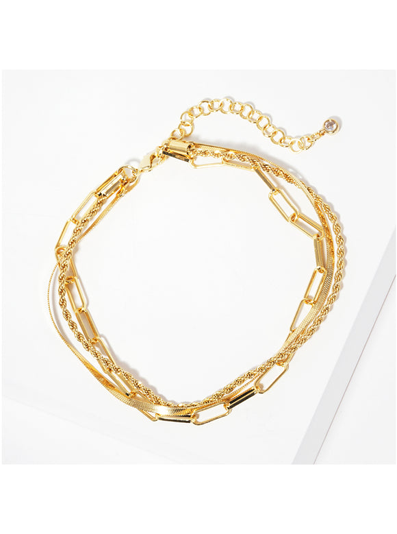GOLD DIPPED CHAIN ANKLET ( 1733 G )