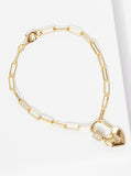 GOLD DIPPED BRACELET HEART ( 1799 GCR )
