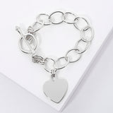 SILVER BRACELET HEART ( 2857 R )