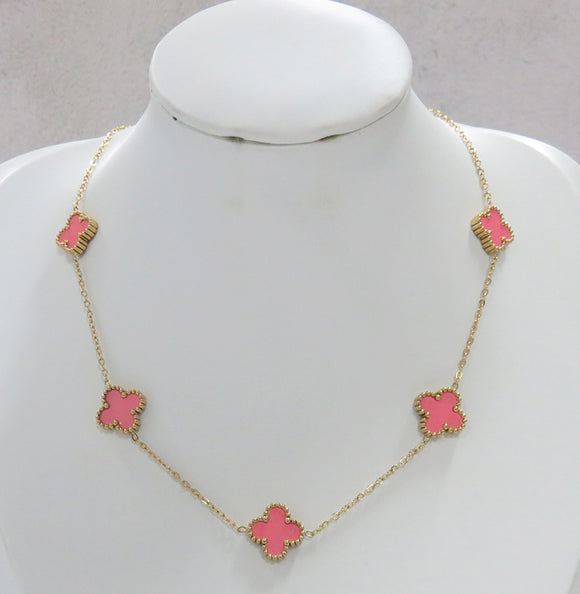 QUATREFOIL PENDANT NECKLACE  ( 503 PK )