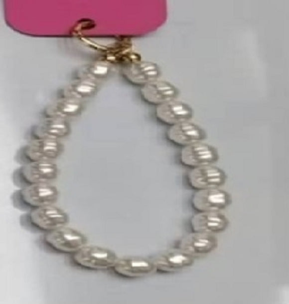 WHITE PEARL PHONE STRAP ( 10 W )