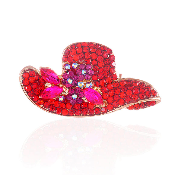 GOLD HAT RED STONES ( 1551 RED )