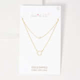 GOLD DIPPED CZ NECKLACE ( 1097 GCR )