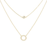 GOLD DIPPED CZ NECKLACE ( 1097 GCR )